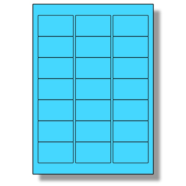 Label Planet® 21 Per Page/Sheet, 5 Sheets (105 Sticky Blue