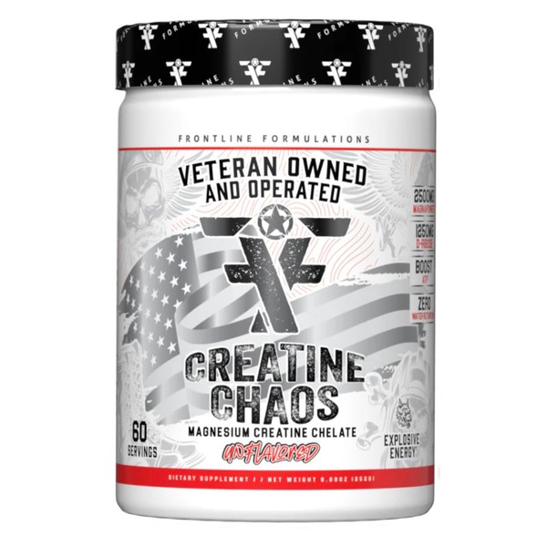 FRONTLINE FORMULATIONS Creatine Chaos, Promotes Lean Muscle Growth, Unflavored, Aids
