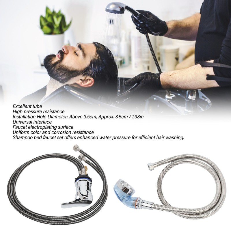 Salon Shampoo Bowl Faucet Sprayer Kit with 120cm Hose Mixing