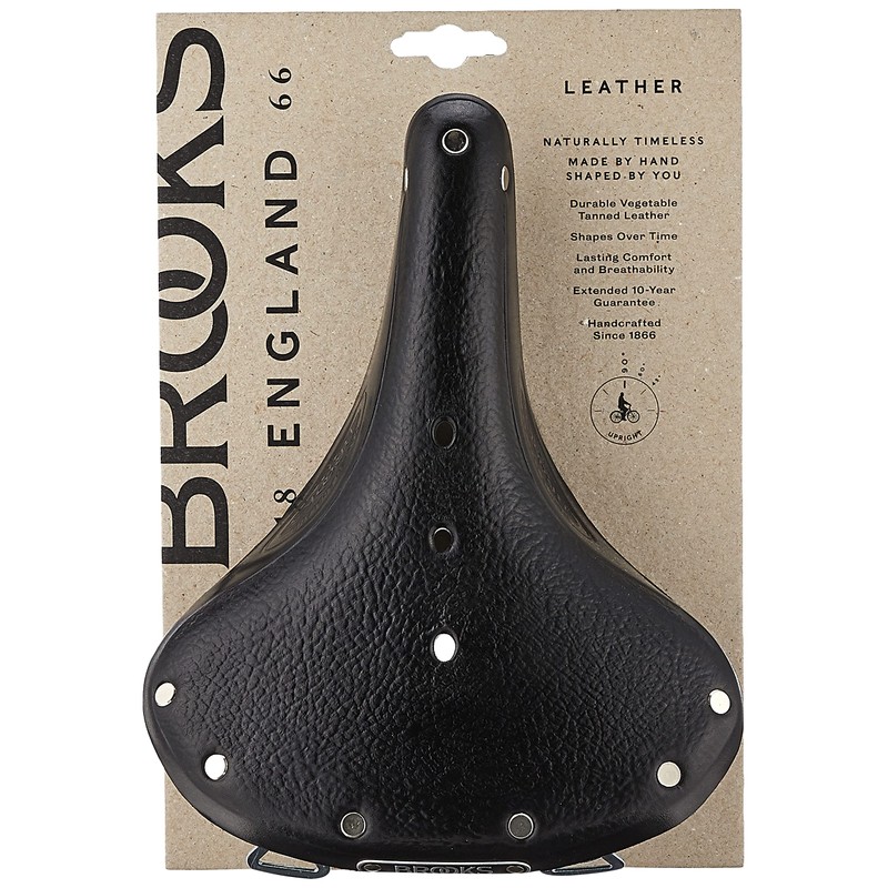 Brooks Saddles B67 Bicycle Saddle (Men's, Chrome Springs, Black)