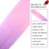 Rainbow-Color Ombre Pink Lavender Purple Pre Stretched Braiding Hair 30