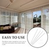 46 Inch Blinds Wand Replacement with Hook, White Plastic Blind