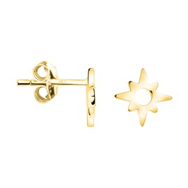SOFIA MILANI - Women's Earrings 925 Silver - Gold Plated - Star Sun Stud Earring - E2759