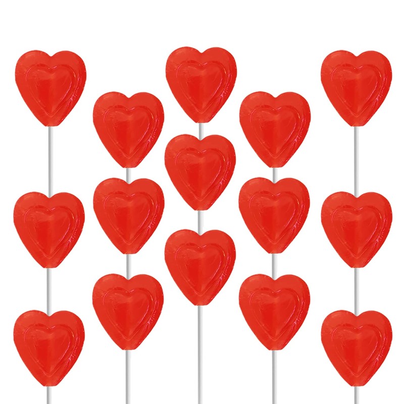 The Dreidel Company Valentines Day Lollipops Red Double Heart Shaped
