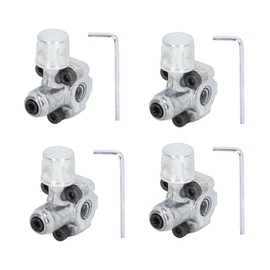 4Pcs Piercing Valve Zinc Alloy Line Tap Valves 3 in 1 for 1/4in 5/16in 3/8in Pipe