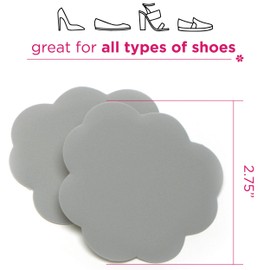 Foot Petals womens Scalloped Ball of Foot Cushion, Black Iris, 3 Pairs 6-Pack US