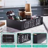 ALELION Coffee Station Organizer - Wood Countertop Accessories Organizer with
