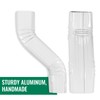 Downspout Leader Downspout Offset 2x3 White Style A (Offset 3")