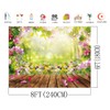 AIIKES 8x6FT Spring Photography Backdrop Spring Natural Scenery Flower Backdrop