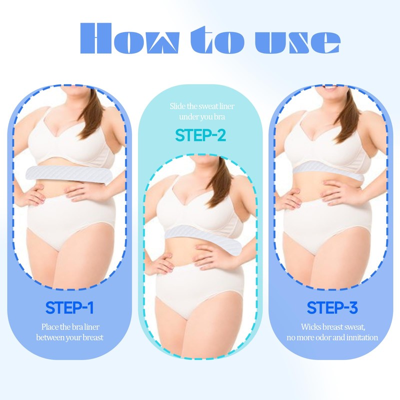 BOHUZ Pack of 12 Cotton Bra Inserts, Bra Inserts Sweating
