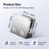 Glass Clamp－8 PCS Adjustable Glass Shelf Bracket, 1/4 " 5/16"
