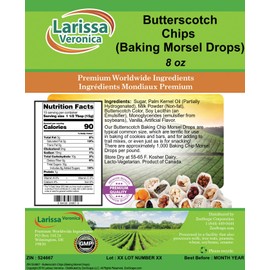 Butterscotch Chips (Baking Morsel Drops) (8 oz, ZIN: 524667)
