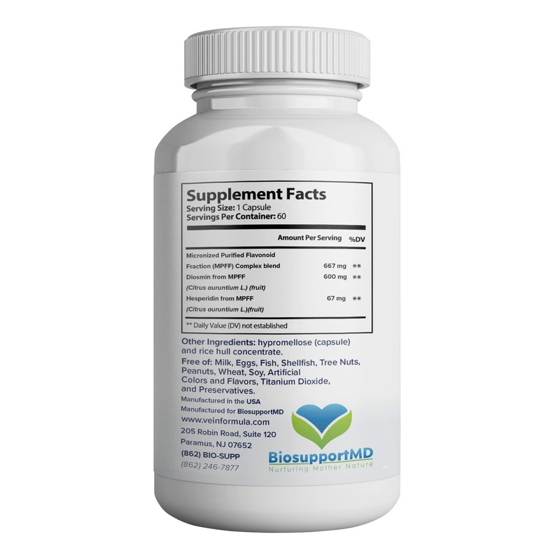 VITASUPPORTMD Vein Formula, Blood Circulation and Leg Vein Supplement, 60