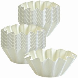 Blue Sky Elegant White Large Floret Baking Cups - (Pack of 20) - Perfect for Baked Muffins & Cupcakes
