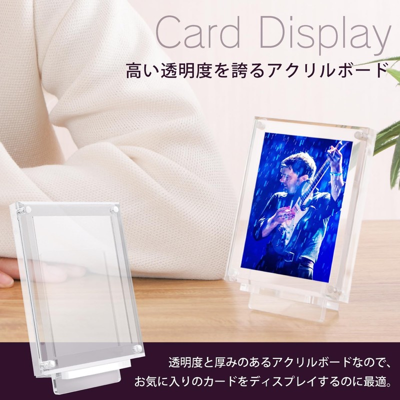 kashiwise Card Display, Magnetic Type, 3-Layer Structure, 2-Layer Switchable, Acrylic