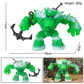 SKIPTHYBER Creatures Mythical Ice Monster Mythical Ice Monster Ornaments Figure Ice Monster with Magic Sword and Pickaxe, Movable Fantasy Action Figure, Toy for Children from 7 Years