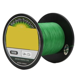 22lb Super Strong PE Fishing Line 500m 8 Strand Braided Fishing Line for Freshwater Saltwater Green1.0