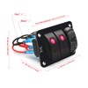 FXC 12V 24V DC 2 Gang Rocker Switch Aluminum Panel