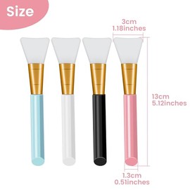 Silicone Face Mask Applicators, Flexible Facial Mud Masks Applicator, Hairless Moisturizers Tools, Soft Facial Brushes for Mud, Clay,（4pcs）