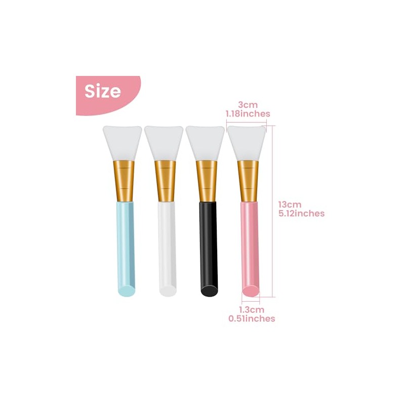 Silicone Face Mask Applicators, Flexible Facial Mud Masks Applicator, Hairless
