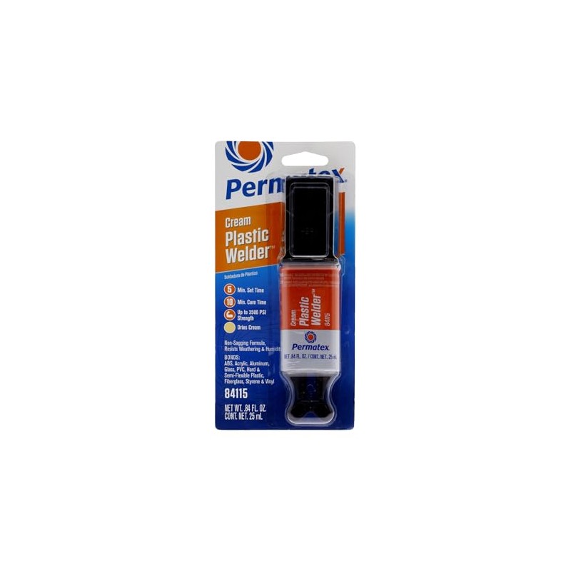 Permatex 84115 5-minute Plastic Weld Adhesive, 0.84 oz.,Black