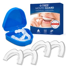 Pack of 4 Grinding Splint for Night, Bite Splint Teeth Grinding, Mouth Guard Set, 2 Sizes, Malleable Mouth Guard for Teeth Grinding, Reduces Teeth Splint Grinding