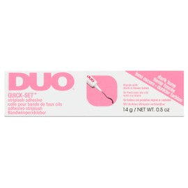 DUO Quick-Set Strong Hold Eyelash Lash Glue - Dark Tone, Waterproof, Fast Drying Strip Lash Adhesive for Black & Brown Lashes, 0.5 oz
