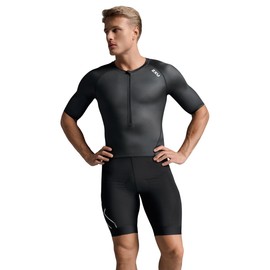 2XU Men's Core Sleeved Trisuit - Black/White - XX-Large
