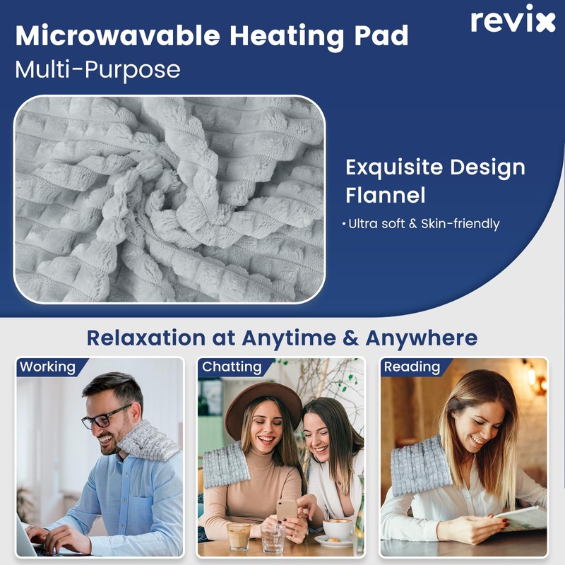 REVIX Microwave Heating Pad, 8 * 14" Flaxseeds Heating Pads