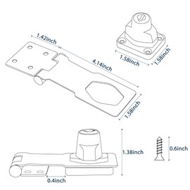 Alise Keyed Hasp Lock,4 Inch Safety Packlock Clasp Hasp Lock Latch with Lock,Door Hinge Lock with Keys Keyed Locking Hasp for Cabinets Closets Doors,Red Bronze