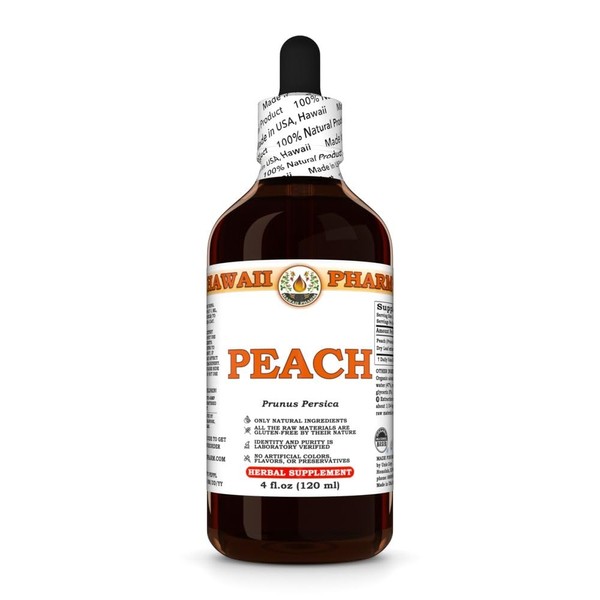Peach (Prunus Persica) Dry Leaf Tincture, Made in Hawaii, All