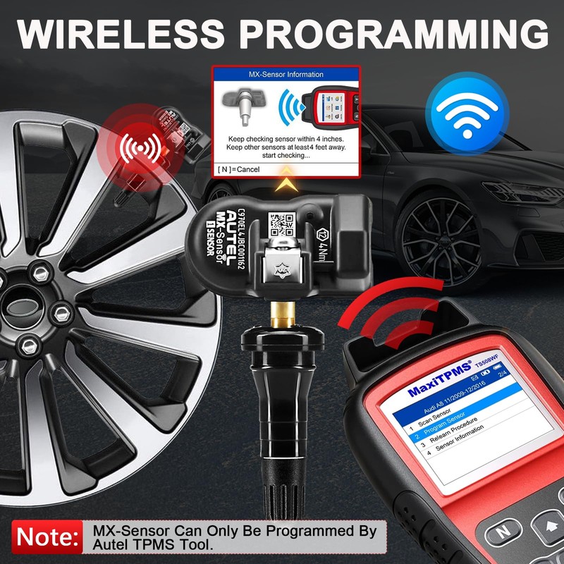 Autel TPMS Sensors 4 Pack MX-Sensors 315/433 mhz Dual Frequency