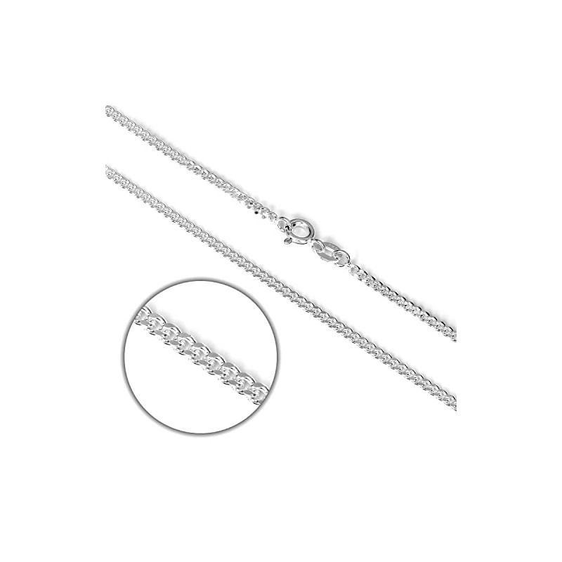 Sterling Silver Diamond Cut Curb Chain 24"