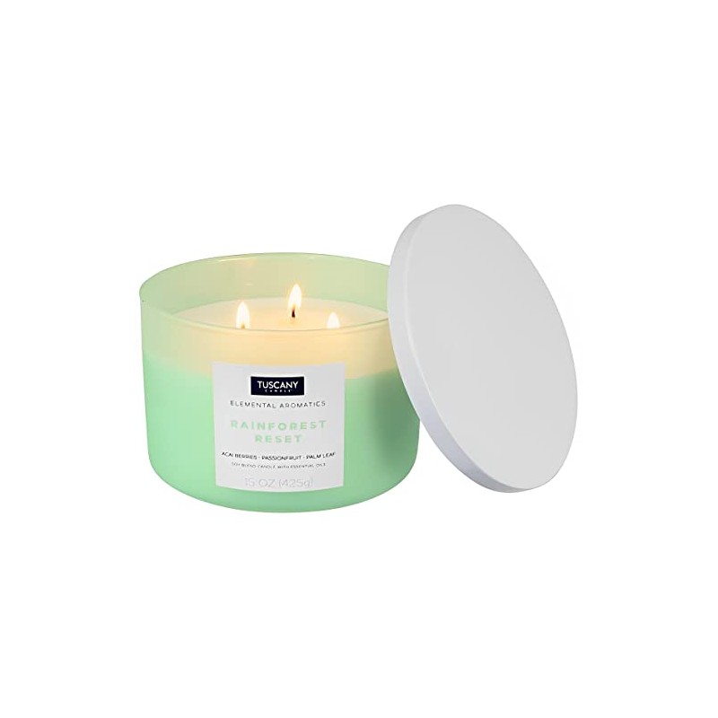 Tuscany 15 oz. Rainforest Reset Soy Blend Jar Candle One