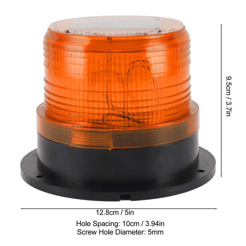 Solar Beacon Light Caution Light 8 LED Dusk to Dawn