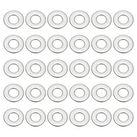 PATIKIL 304 Stainless Steel Flat Washer, 50 Pack M5 Thickness Metal Washers Small Washers for Screws Bolts Assortment (5x12x1 mm)