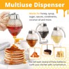 CLEVLI Honey Dispenser – No Drip Glass with Stand –