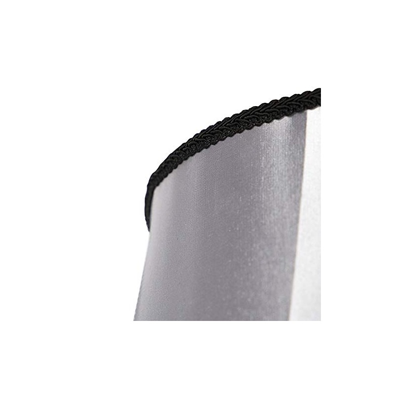 QAZQA Granny Retro Silk Lampshade Black with Grey 45 cm