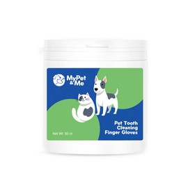 My Pet & Me Disposable Finger Toothbrush for Dogs & Cats - 50 Count | Easy & Gentle Pet Teeth Cleaning Gloves | Hassle-Free Oral Hygiene for Pets