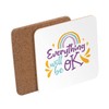 Untersetzer aus Kork – Everything Will be OK Typographie Botschaft