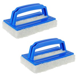 HUAREW Hand-Held Sponge Swimming Pool Scrub Brush, Ideal for Pool Tile & Grout, Walls, Vinyl Liners, Spas, Kitchen, Bathroom, Shower Tile (2 pcs)