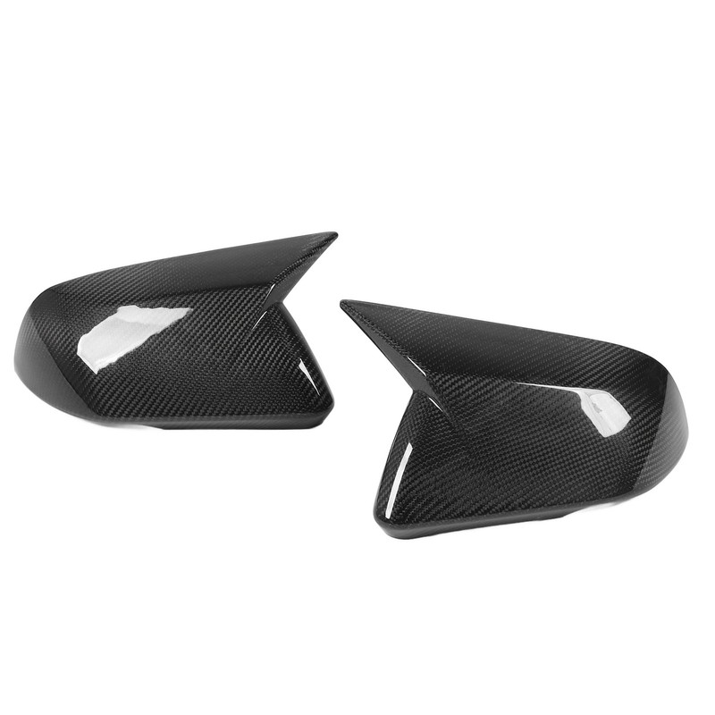 1 Pair Carbon Fiber Mirror Covers Ox Horn Style Car