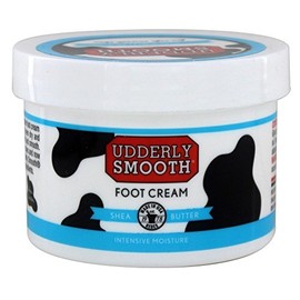 UDDERLY SMOOTH Crema para pies con manteca de karité, ligeramente perfumada, tarro de 8 onzas