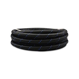 Vibrant Performance 11978B Nylon Braided Flex Hose (20ft Roll of Black Blue ; AN Size: -8; Hose ID: 0.44";)