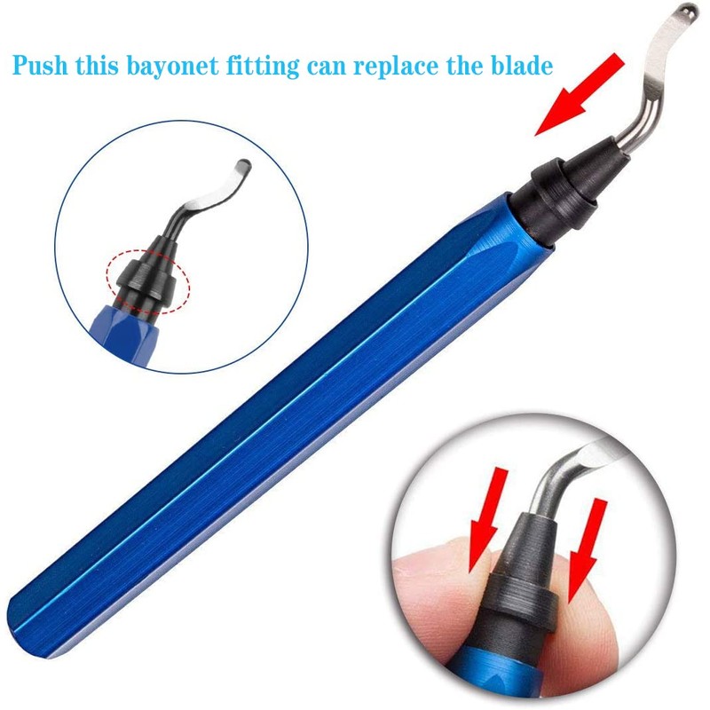 Yuentoen Universal Deburring Tool, 360° Rotating Blade Cutting Tool with