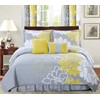 All American Collection New 6pc Flower Printed Reversible Bedspread Set