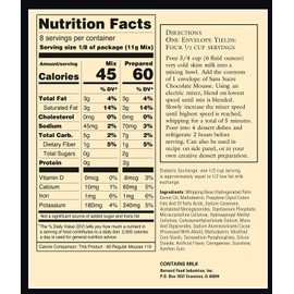 SANS SUCRE Chocolate Mousse Mix - Sugar Free and Gluten Free