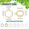 PH PandaHall Pack of 112 7 Colours Hexagon Bezel Pendants