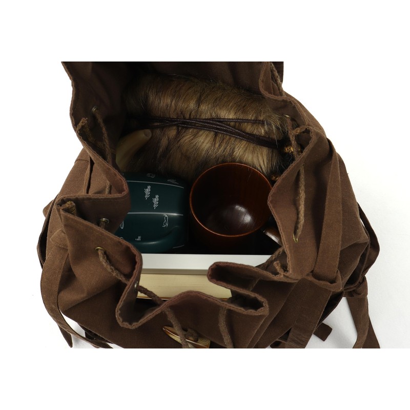 KUOIN Medieval Drawstring Backpack, Vinatge LARP Camping Renaissance Costume Accessories,
