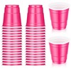 Yaure Joy 30 Pcs Disposable 2oz Shot Glasses Plastic Cups for Wedding, Graduation Party, Beer Sample Taste Serving, Birthday (Hot Pink)